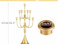 Romadedi candelabra gouden kaarsenhouder (2 stuks) - afbeelding 2 van  4