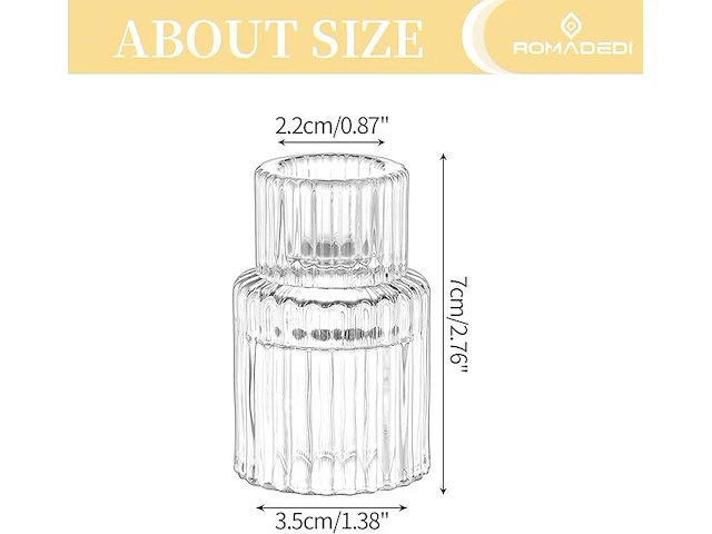 Romadedi glazen kandelaar set van 20 - afbeelding 2 van  2