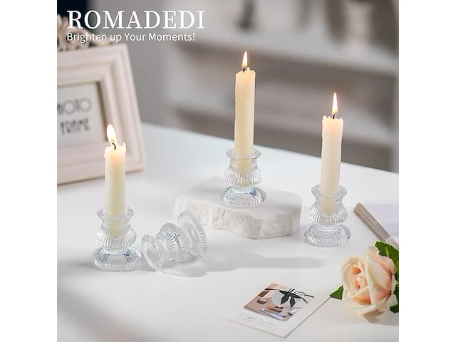 Romadedi glazen kandelaar - afbeelding 3 van  4