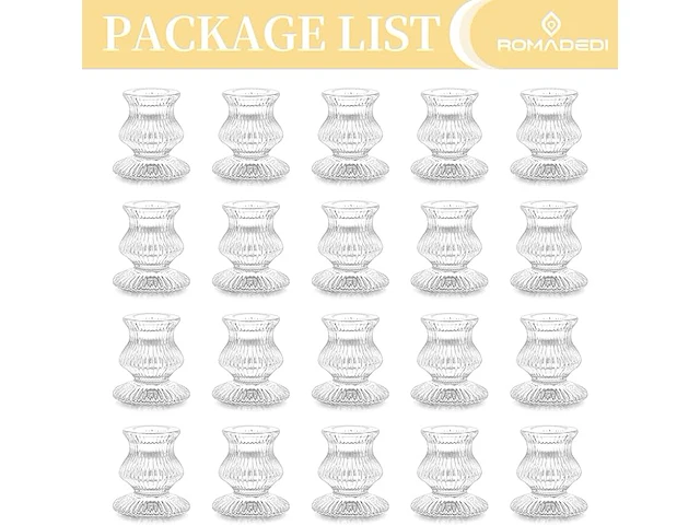 Romadedi glazen kandelaar - afbeelding 4 van  4