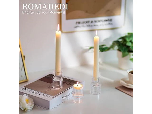 Romadedi glazen kandelaar - afbeelding 2 van  3