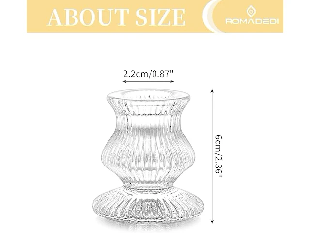 Romadedi glazen kandelaar - afbeelding 2 van  5