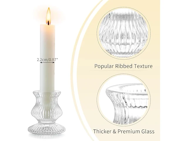 Romadedi glazen kandelaar - afbeelding 3 van  4