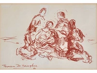 Romain de saegher - pastelkrijt op papier - afbeelding 1 van  6