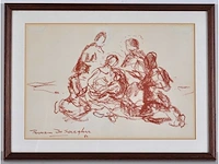 Romain de saegher - pastelkrijt op papier - afbeelding 2 van  6