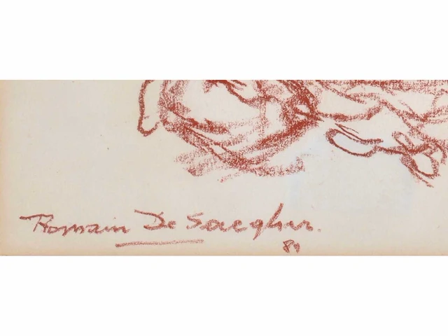 Romain de saegher - pastelkrijt op papier - afbeelding 3 van  6