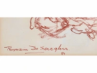 Romain de saegher - pastelkrijt op papier - afbeelding 3 van  6