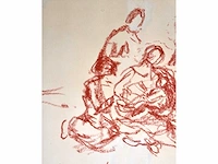 Romain de saegher - pastelkrijt op papier - afbeelding 5 van  6