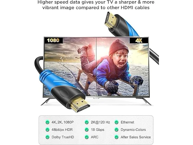 Rommisie 4k/60hz hdmi-kabel (30 m) - afbeelding 5 van  5