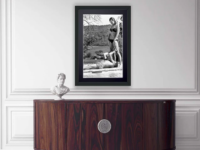 Romy schneider & alain delon - la piscine 1969. - fine art photography - luxe houten lijst 70x50 cm - limited edition nr 03 van 30 - afbeelding 7 van  7
