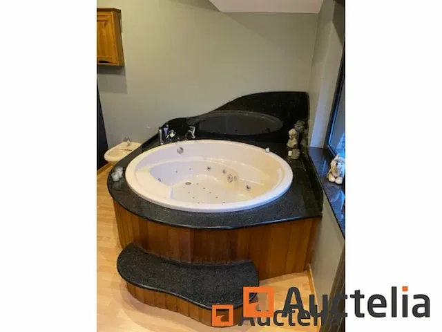 Rond granieten bad en sanitair accessoires - afbeelding 1 van  11
