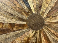 Rond houten blad - afbeelding 2 van  3