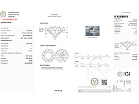 Rond-natuurlijk gewonnen diamant 1,0 cts igi gecertificeerd f si1 - afbeelding 2 van  7