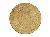 Rond vloerkleed - 100% geweven jute - d. 150 cm - naturel - afbeelding 3 van  4
