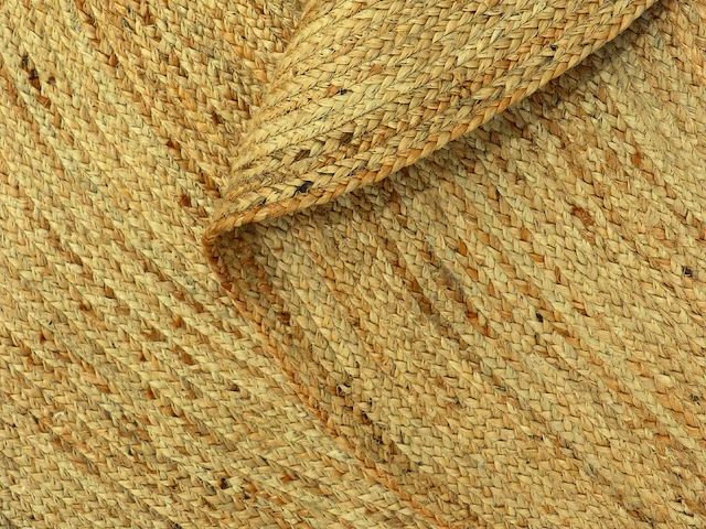 Rond vloerkleed - 100% geweven jute - d. 150 cm - naturel - afbeelding 4 van  4