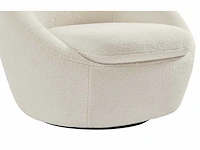 Ronde draaifauteuil - witte badstof - afbeelding 5 van  7