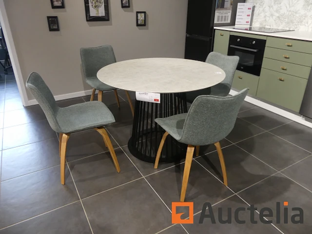 Ronde eettafel + 4 stoelen - afbeelding 3 van  9