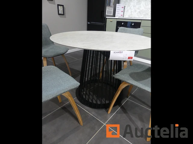 Ronde eettafel + 4 stoelen - afbeelding 4 van  9