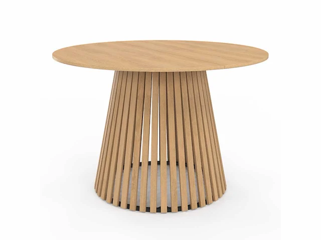 Ronde eettafel met centrale lattenpoten ø110cm - afbeelding 3 van  6