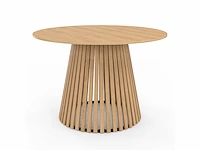 Ronde eettafel met centrale lattenpoten ø110cm - afbeelding 3 van  6