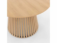 Ronde eettafel met centrale lattenpoten ø110cm - afbeelding 4 van  6