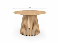 Ronde eettafel met centrale lattenpoten ø110cm - afbeelding 5 van  6