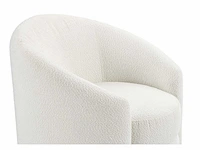 Ronde fauteuil in witte badstof - afbeelding 3 van  14
