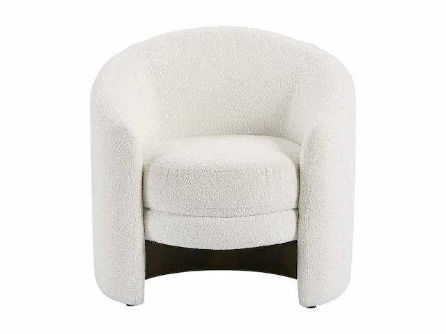 Ronde fauteuil in witte badstof - afbeelding 7 van  14