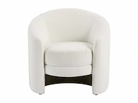 Ronde fauteuil in witte badstof - afbeelding 7 van  14
