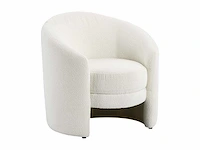 Ronde fauteuil in witte badstof - afbeelding 8 van  14