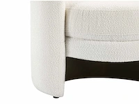 Ronde fauteuil in witte badstof - afbeelding 10 van  14