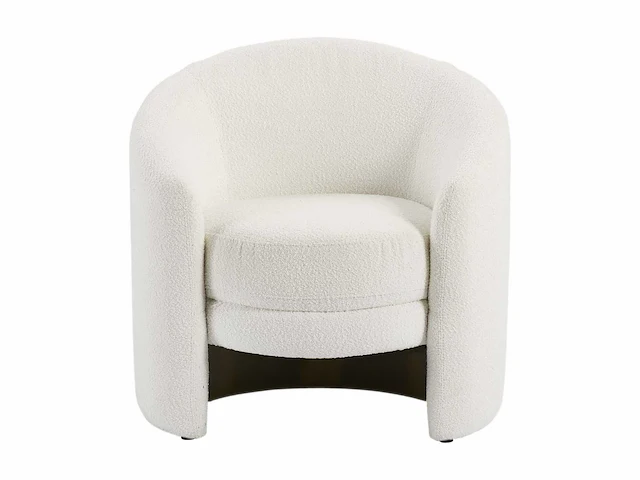 Ronde fauteuil in witte badstof - afbeelding 14 van  14