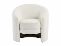 Ronde fauteuil in witte badstof - afbeelding 14 van  14