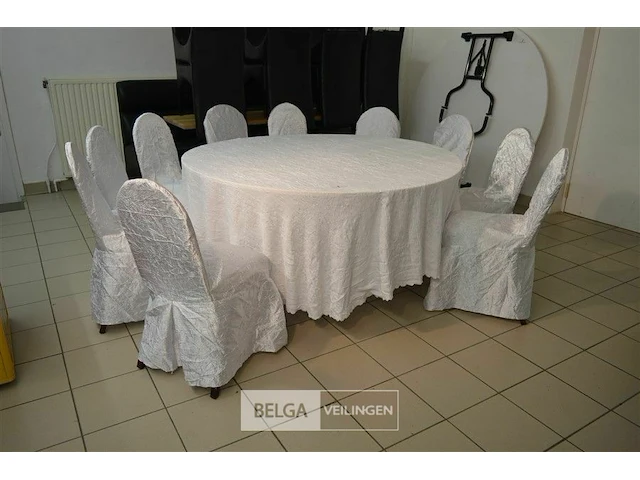 Ronde feesttafel met 10 stoelen - afbeelding 1 van  5