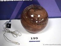 Ronde glazen lamp - afbeelding 1 van  2