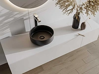 Ronde keramische aanrechtwastafel - zwart - 36 cm - afbeelding 1 van  5