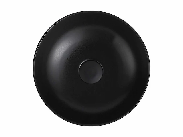 Ronde keramische aanrechtwastafel - zwart - 36 cm - afbeelding 3 van  5