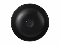 Ronde keramische aanrechtwastafel - zwart - 36 cm - afbeelding 3 van  5