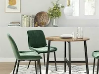 Ronde keukentafel - industrieel - zwart/bruin - 80x75 - afbeelding 2 van  3