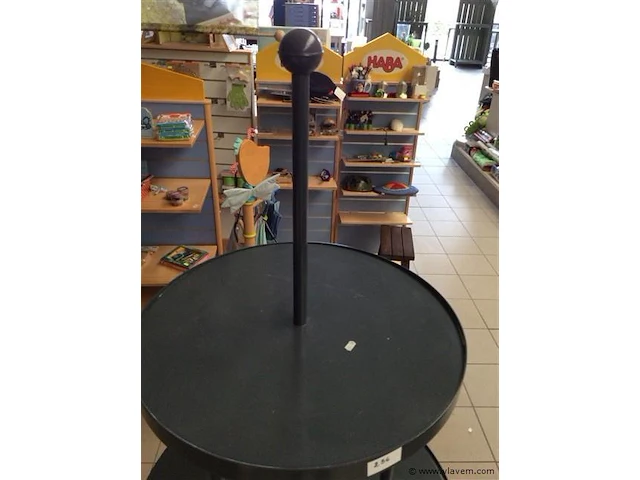 Ronde metalen dispenser op wieltjes - afbeelding 2 van  3