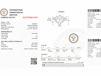 Ronde-natuurlijke gedolven diamant 0,50 cts igi-gecertificeerd d si2 ex ex vg zwak - afbeelding 2 van  5
