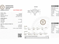Ronde-natuurlijke gedolven diamant 0,51 cts igi-gecertificeerd d si2 - afbeelding 2 van  5