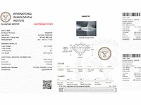 Ronde-natuurlijke gedolven diamant 0,51 cts igi-gecertificeerd e si1 vg vg ex strong - afbeelding 2 van  7