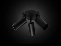 Ronde opbouw armaturen met gu10 fitting - draaibare zwarte spots (8x) - afbeelding 4 van  5