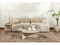 Ronde salontafel in melamine in marmerlook 85 cm - afbeelding 3 van  7
