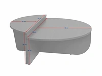 Ronde salontafel in melamine in marmerlook 85 cm - afbeelding 6 van  7
