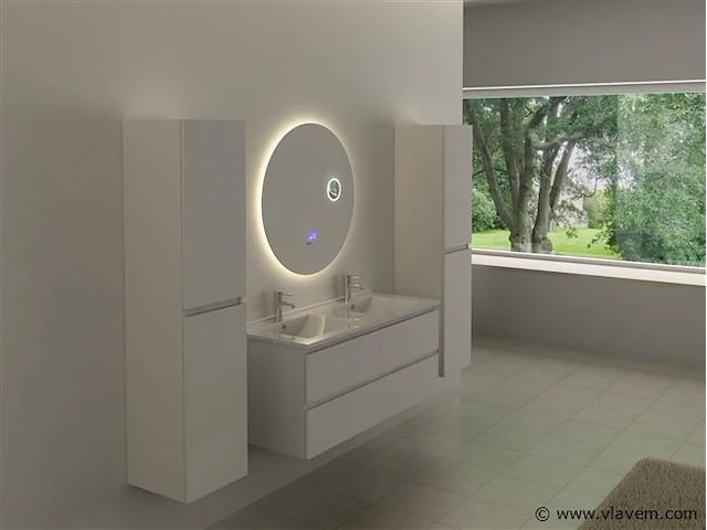 Ronde spiegel met led verlichting & bluetooth - ø80 cm - afbeelding 9 van  12