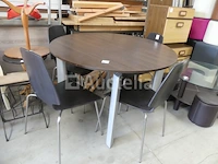 Ronde tafel + 4 stoelen - afbeelding 1 van  2