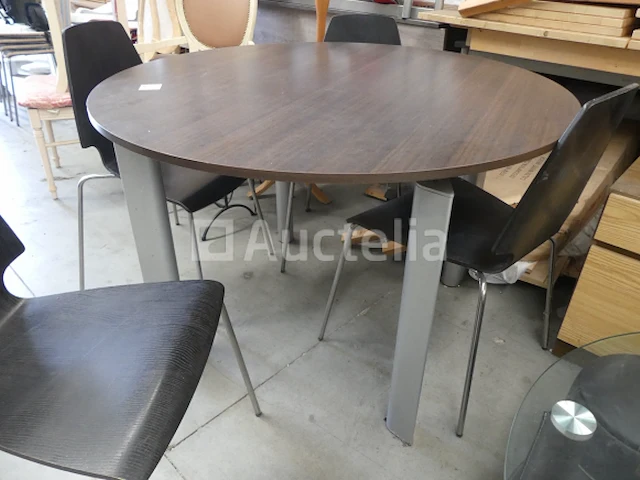 Ronde tafel + 4 stoelen - afbeelding 2 van  2
