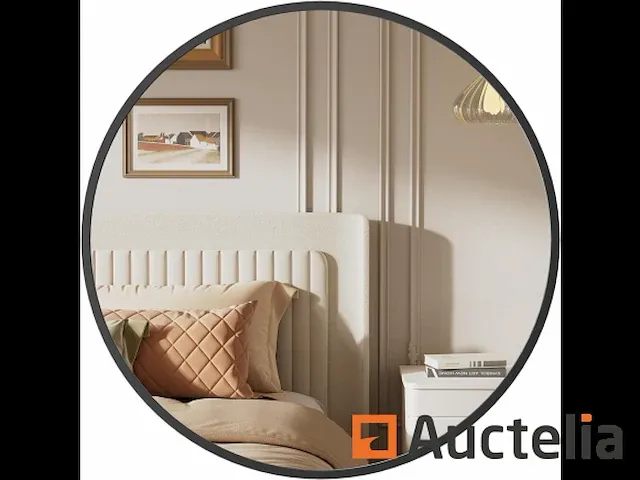 Ronde wand spiegel 40,7 cm diameter - metaal frame - afbeelding 2 van  4